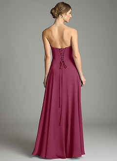 Azazie Ayla Abiti da Damigella Abito A-Line in Chiffon Scollo a Cuore Gelso image2