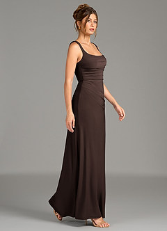 Azazie Agustina Bridesmaid Dresses Ganache Mermaid Corset Premium Stretch Jersey Dress image3