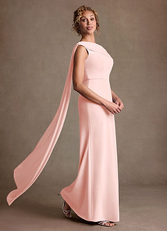 Azazie Bassi Klänningar till brudens mor Klä Sjöjungfru i Maska Av axeln Rodnande Rosa image3