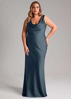 Azazie Rylina Bridesmaid Dresses Twilight Mermaid Stretch Satin Dress image7