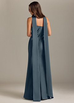 Azazie Kinsley Bridesmaid Dresses Twilight Mermaid Side Slit Stretch Satin Dress image2