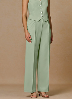 front Rowan Dusty Sage Refined Weave Performance pants