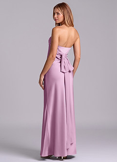 Azazie Ailanie Brudtärnklänningar Klä av Tubklänning i Stretch Satin Axelbandslös Blåregn image2