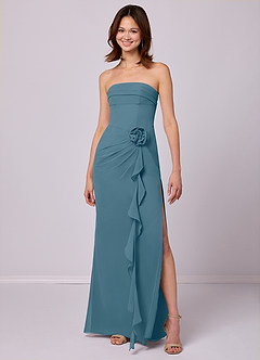 Barbie ♥ Azazie Bridesmaid Dresses Bermuda Sheath Strapless Chiffon Convertible Dress image2