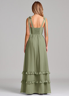 Azazie Anastacia Bridesmaid Dresses Pistachio A-Line Sweetheart Neckline Chiffon Dress image2