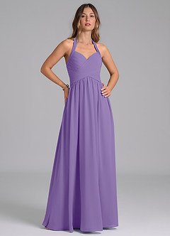 Azazie Darlyn Bridesmaid Dresses Tahiti A-Line Pleated Chiffon Dress image4
