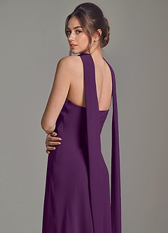 Azazie Ilana Bridesmaid Dresses Grape A-Line Strapless Chiffon Dress image6