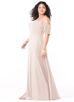 Azazie Sue Bridesmaid Dresses Rose Petal A-Line Off the Shoulder Chiffon Convertible Dress image9