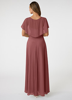 Azazie Jamie Bridesmaid Dresses Amethyst A-Line Chiffon Dress image2
