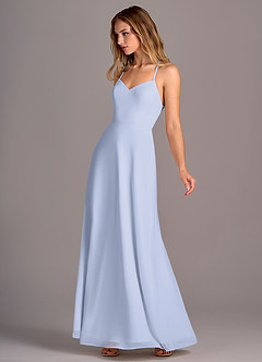 Azazie Mei Brautjungfernkleider A-Linie Chiffon Kleid Lavendel image4
