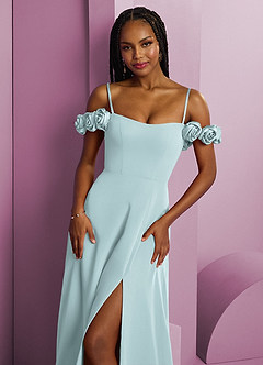 Barbie ♥ Azazie Jurken voor bruidsmeisjes Converteerbaar Jurk van Chiffon met A-Lijn Off the Shoulder De Nevel image3
