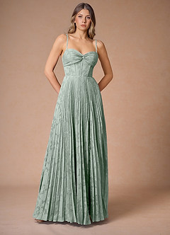 Akiko Pistachio Pleated Maxi Dress image5