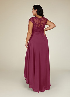 Azazie Irmeli Mother of the Bride Dresses Mulberry A-Line Lace Chiffon Dress image9