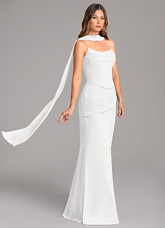 Azazie Sorrel Suknie dla druhen Syrena Gorset Szyfon Do ziemi Sukienka image4