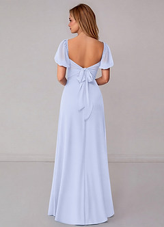 Azazie Fatima Bridesmaid Dresses Lavender A-Line with Pockets Chiffon Dress image5