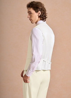 front James 상아 정장 조끼