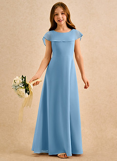 Azazie Kittie Girls Formal Flower Girl Klänningar Klänning A-Line i Chiffong image1