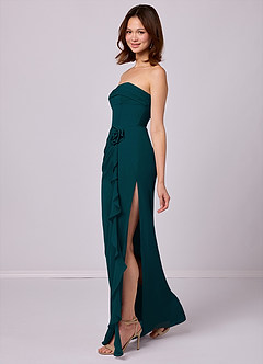 Barbie ♥ Azazie Bridesmaid Dresses Pine Sheath Strapless Chiffon Convertible Dress image2