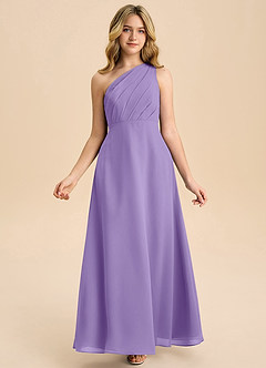 Azazie Phaedra Junior Tahiti A-Line Pleated Chiffon Dress image7