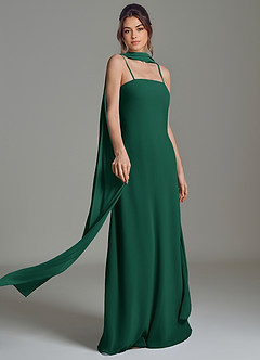 Azazie Ilana Bridesmaid Dresses Emerald A-Line Strapless Chiffon Dress image7