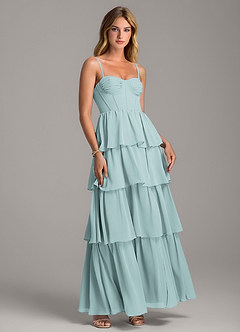 Azazie Alanna Bridesmaid Dresses Mist A-Line Sweetheart Neckline Chiffon Dress image1