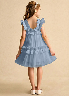 Azazie Veya Flower Girl Klänningar Klä A-Line i Tyll Paljetter image2