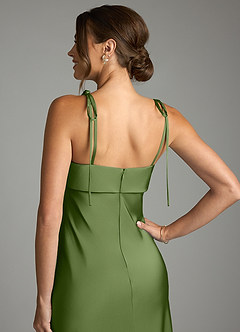 Azazie Ellia Bridesmaid Dresses Juniper Sheath Bow Stretch Satin Dress image6