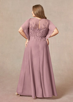 Azazie Cavell Mother of the Bride Dresses Dusty Rose A-Line Sequins Mesh Dress image9