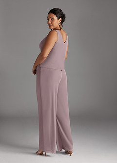 Azazie Frances Mother of the Bride Dresses Dusk Jumpsuit/Pantsuit Scoop Mesh Dress image13
