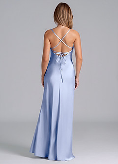 Azazie Seema Bridesmaid Dresses Ice Mermaid Corset Stretch Satin Dress image7