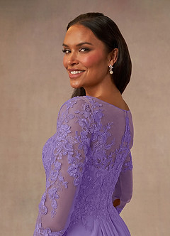 Azazie Calanthe Mother of the Bride Dresses Tahiti A-Line Scoop Chiffon Dress image4
