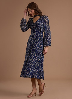 Edith Floral Gingham Midi Dress image8