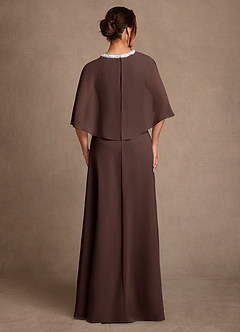 Azazie Winnifred Kleider für die Brautmutter A-Linie Mit Perlen Chiffon Kleid Ganache image3