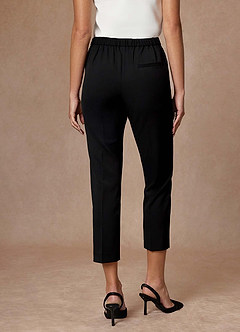 front Kennedy Black Refined Weave Performance Dress Pants