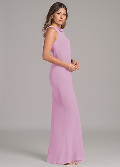 Azazie Allettie Bridesmaid Dresses Candy Pink Mermaid Chiffon Dress image7