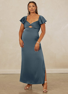 Christian Siriano Bridal for Azazie 1005 Bridesmaid Dresses Twilight Sheath Sweetheart Neckline Stretch Satin Dress image9