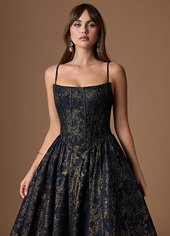 Skyla Maxi Klänning Förgylld Midnatt image6