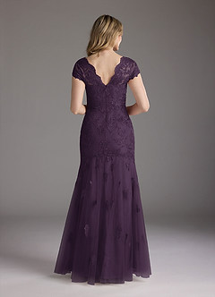 Azazie Marbella Mère de la mariée Robes Robe Sirène en Dentelle Paillettes Reine Anne Prune image5