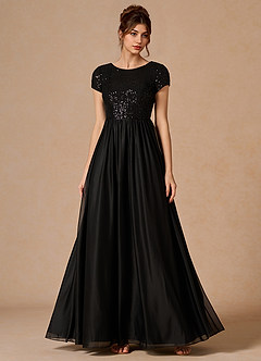 Colleen Negro Vestido largo image4