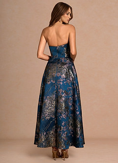 Marlie Teal Floral Maxi Dress image2
