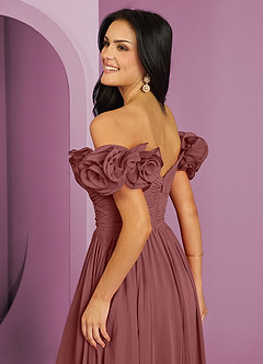 Barbie ♥ Azazie Bridesmaid Dresses Amethyst A-Line Off the Shoulder Chiffon Convertible Dress image20