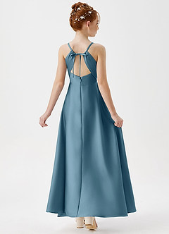 Azazie Avelina Junior Abito A-Line in Raso Elasticizzato Plissettato Bermuda image2