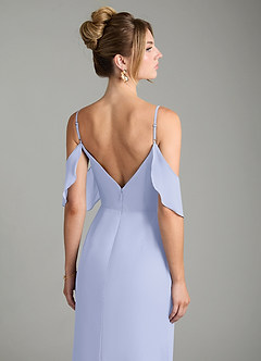 Azazie Alexys Bridesmaid Dresses Lavender Sheath Off the Shoulder Chiffon Dress image2