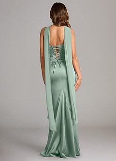 Azazie Sorrel Bridesmaid Dresses Agave Mermaid Strapless Stretch Satin Convertible Dress image2