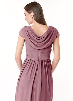 Azazie Organa Bridesmaid Dresses Vintage Mauve A-Line Pleated Chiffon Dress image6