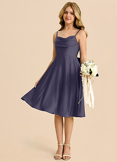 Azazie Bear Junior Stormy A-Line Sweetheart Neckline Stretch Satin Dress image4