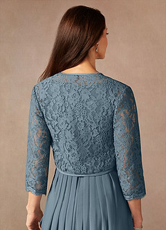 Azazie Ainsling Mother of the Bride Dresses Twilight A-Line Square Neckline Lace Chiffon Dress image9