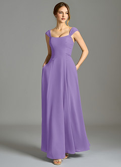 Azazie Oasis Bridesmaid Dresses Tahiti A-Line with Pockets Chiffon Dress image6