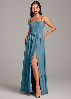 Azazie Kailee Bridesmaid Dresses Bermuda A-Line with Pockets Chiffon Dress image5