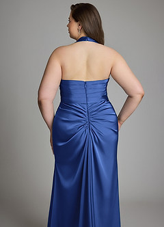 Azazie Destiny Bridesmaid Dresses Royal Blue Mermaid Sweetheart Neckline Stretch Satin Dress image13